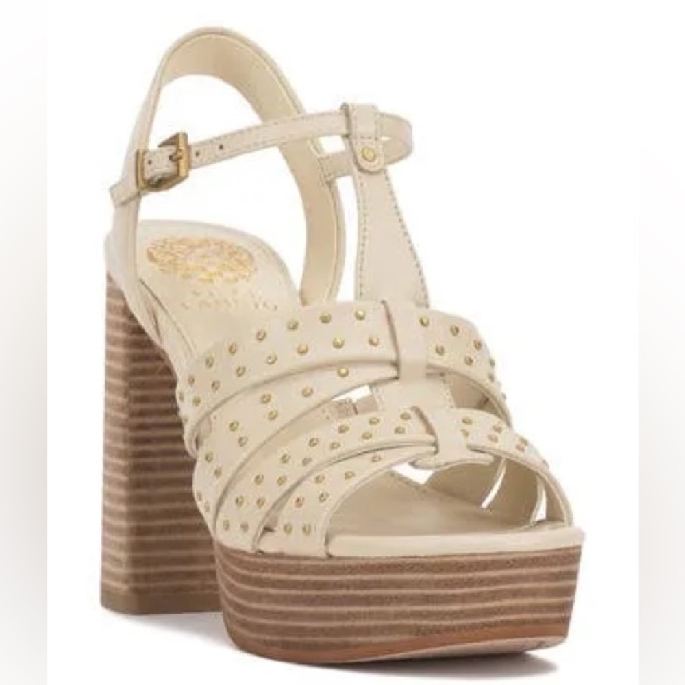 🆕Vince Camuto Women's Palton Studded Platform Leather Sandals